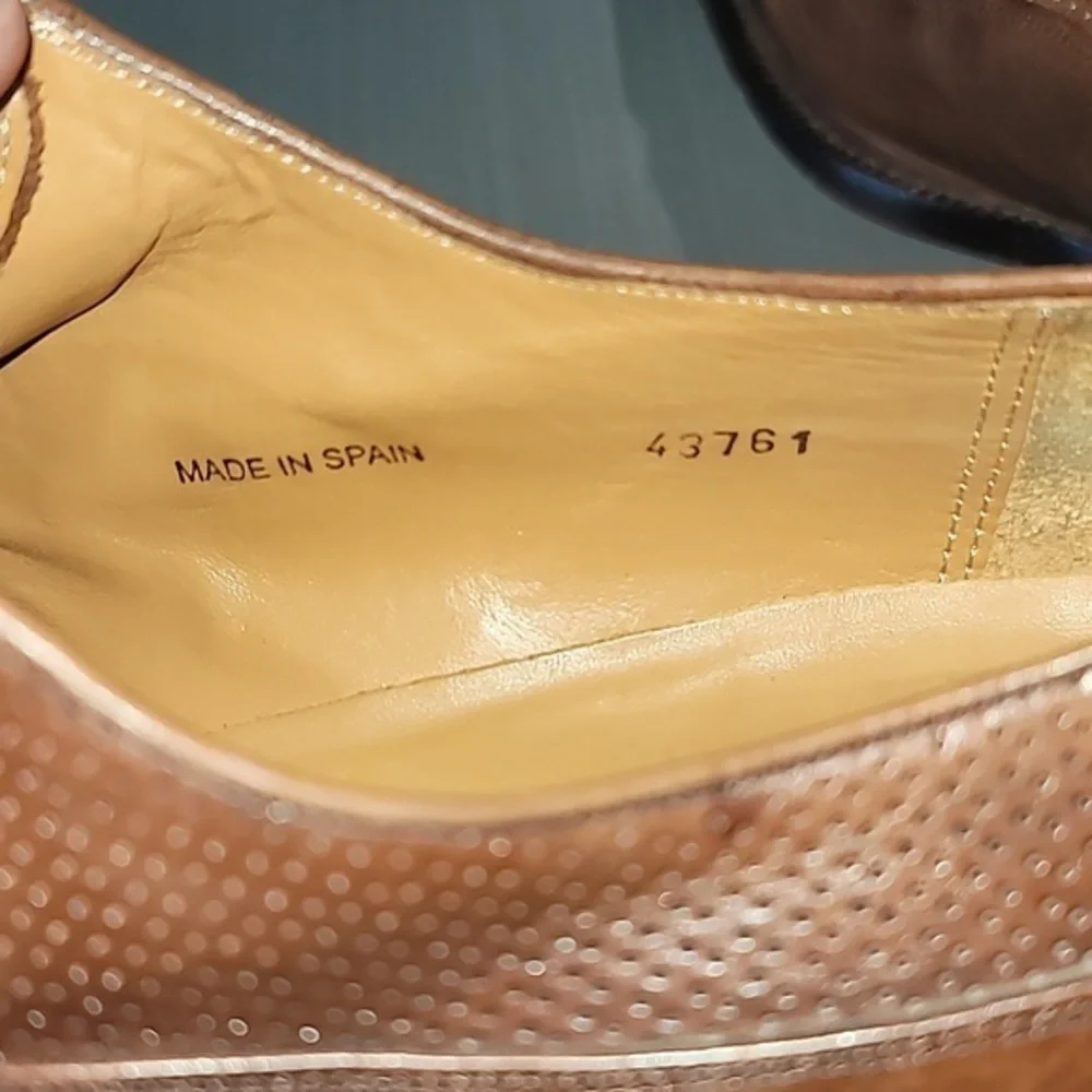 MEZLAN GIOVANNI Square Toe Brown Leather Bicycle Oxfords Men's‎ 10.5 M